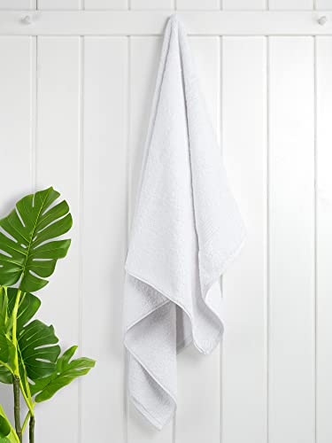 Cotton Paradise Turkish Towel Set, Soft Absorbent Quick Dry, 4 Piece Bath Towel Set, Snow White - color: Snow White, size: 27"x54"