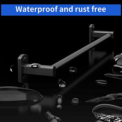 Bathroom Towel Bar for Wall Mount-Towel Rods for Bathroom-20 Inch Black Towel Holder Bath Towel Hanger - size: 20 Inch Single Bar