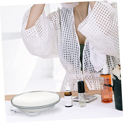CALLARON 2pcs Suction Cup Magnifying Glass Makeup Vanity Mirror Light Travel Lighted Makeup Mirror Stand