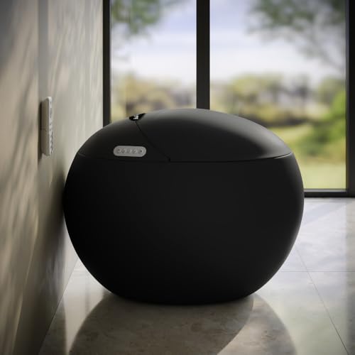 Swiss Madison Plaisir Smart One-Piece 1.28 GPF Single Flush Toilet in Matte Black - color: Black