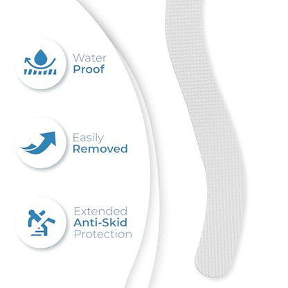 Wavy Line and Triangle – Anti-Slip Shower Stickers, 48 PCS Clear Adhesive Safety Strips