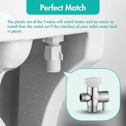 BARROCK Handheld Bidet Sprayer for Toilet, Stainless Steel Metal Made Baby Cloth Diaper Spraying Kit, Bathroom Toilet Bidet Attachment Set for Bathing Pets and Feminine Hygiene, Brushed Nickel - color: Brushed Nickel