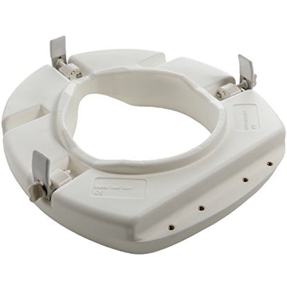 PCP Raised Toilet Seat, Increase Height Over Commode, Elevated, White, 3 Inch Rise