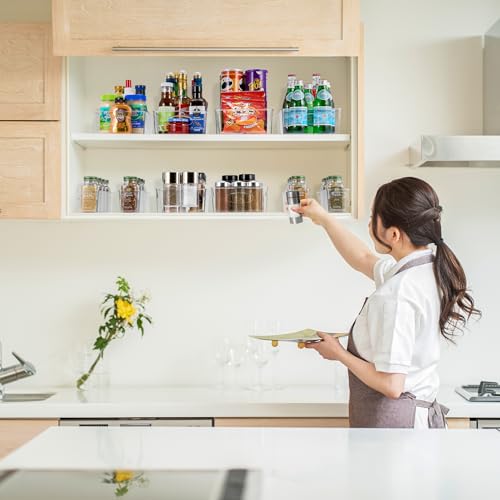 Sorbus Clear Plastic Organizing Bins 10-Pack, Clear Bins, Refrigerator & Pantry Organizer - size: Small/Medium/Large/XL, style: 10 Pack