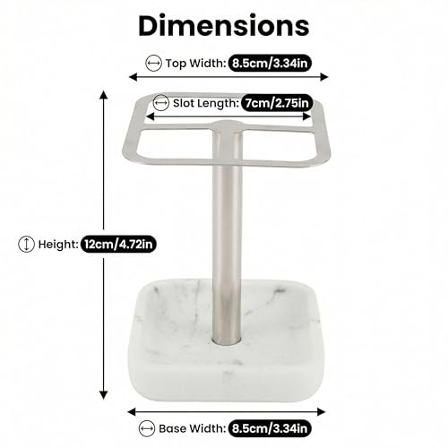 Silver Toothbrush Holder for Bathrooms, Stainless Steel | 1 stainless steel silver toothbrush holder, one of the best toothbrush holders for bathrooms, ideal for daily family use.
