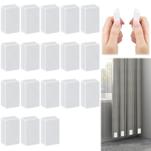 Phoncoo 36pcs Outdoor Curtain Weights, Plastic Wrapped Magnetic Drapery Weights, Waterproof Heavy Duty Curtain Magnets for Heavy Wind Outside, Shower Curtain, Tablecloth, Flag (White) - color: White-36pcs
