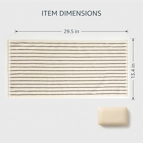 6 Piece Black and White Striped Hand Towels,100% Cotton Bathroom Towels Ultra Soft and Highly Absorbent Hand Towels for Bathroom Kitchen, Showering, Spa, Gym,Hotel (13” x 29”) - color: White