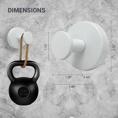 Suction Cup Hooks for Shower - 4 Pack, White - Stainless Steel, Strong Suction, No Drill, Removable Hanger, Tile Bathroom Kitchen Wall, Glass Door, Mirror Hook Hanging Robe, Towel Holder - color: White