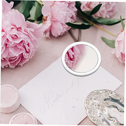 Suction Cup Vanity Mirror Dispenser Makeup Mirror Lights Bathroom LED Mirror Makeup Brush Holder LED Vanity Light Kit Lighted Magnifying Mirror Bathroom Makeup Mirror Plastic White