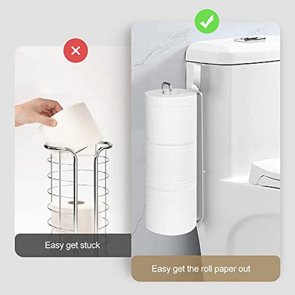 Bathroom Toilet Paper Roll Holder for 3 Roll Tissue, Brushed Nickel,Over The Tank Toilet Paper Holder,Self Adhesive Toilet Paper Holder Storage Wall Mount,Stainless Steel Toliet Paper Holder（1 Pcs） | Brushed Nickel,Over The Tank Toilet Paper Holder,Self A
