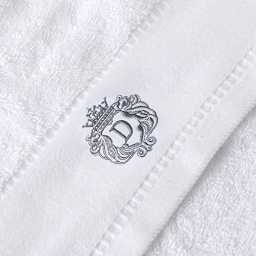 Luxury Bathroom Super Soft and Highly Absorbent Premium 100% Cotton Bath Towel Set for Gifts (White-D) - color: White-d