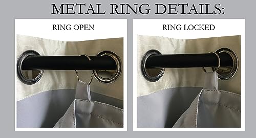 DriftAway Thermal Insulated Blackout Curtain Liner 2 Panels Each Liner Size 50 Inch by 68 Inch Rings Included - size: 50"W x 68"L (Pack of 2)