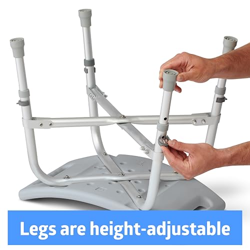 Medline Heavy Duty Shower Chair Bath Bench Without Back, Bariatric Bath Chair Supports up to 550 Lbs - style: Bench