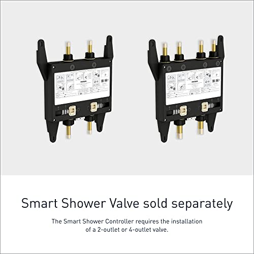Moen Matte Black Smart Shower 4-Outlet Digital Water Controller for Thermostatic Shower Valve, TS3304BL - color: Matte Black, size: 4-Outlet, style: 4-Outlet