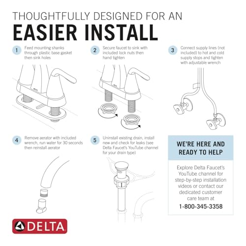 Delta Nicoli Centerset Brushed Gold Bathroom Faucet with Sprayer, 4 Inch 3 Hole Bathroom Sink Faucet with Pull Out Sprayer, Push-Pop Drain, Champagne Bronze 25849LF-CZ - color: Champagne Bronze