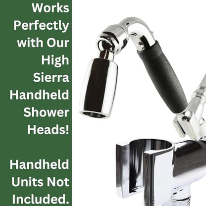 High Sierra® - All Metal Lead-Free Handheld Shower Head Holder. Matte Black Finish - color: Matte Black