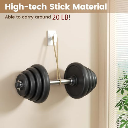 pickpiff Adhesive Towel Hooks: 20LB Extra Strong Wall Hanger, White 4 Pack - color: White, size: 4 Pack