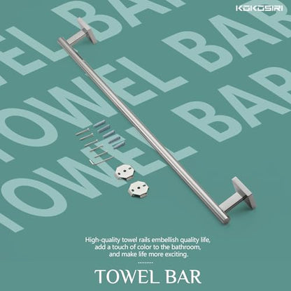 KOKOSIRI Bath Towel Bar Bathroom Towel Holder for Toilet Kitchen 24 Inch Necklace Holder Chrome Stainless Steel B4005CH-L24 - color: Polished Chrome, size: 24-Inch