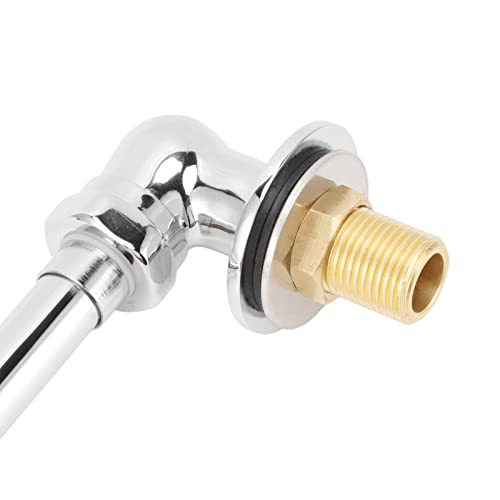 Foot Pedal Faucet, Stainless Steel G12 Thread Wall Mounted Knee Valve Basin Tap Valve Bathroom Basin Faucet Set for Hospital Medical Laboratory
