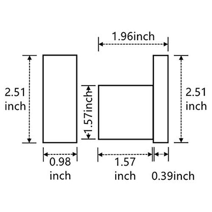 RANDOM Brushed Nickel Towel Hook for Bathroom Square Modern Wall Mounted Robe Hook Coat Hooks Wall Hook Contemporary Bath Towel Hooks SUS304 Stainless Steel (2 Pack).96009-8BS - color: Single Hook-Brushed Steel
