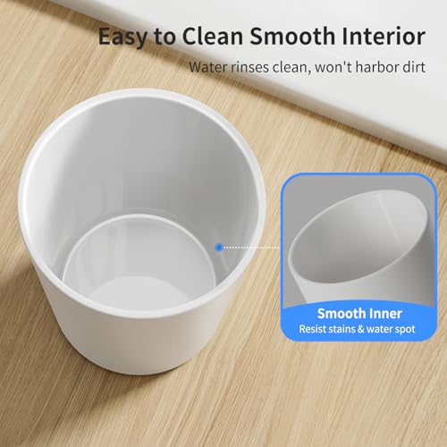 Toothbrush Cup 2PK, Non-Slip Plastic Bathroom Tumbler 13.75oz, Grey | Easy to clean 390ml plastic bathroom tumblers with non-slip pad. Durable, reusable toothbrush cups for home and travel - color: Grey, size: 2PCS