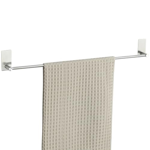 Alise 28'' Adhesive Towel Bar Towel Racks for Bathroom Wall Mount,Brushed | SUS304 Stainless Steel, Bathroom Towel Holder No Drill, Strong Self Adhesive Towel Bar for Bathroom - color: Brushed Nickel, size: PJ-28 Inch
