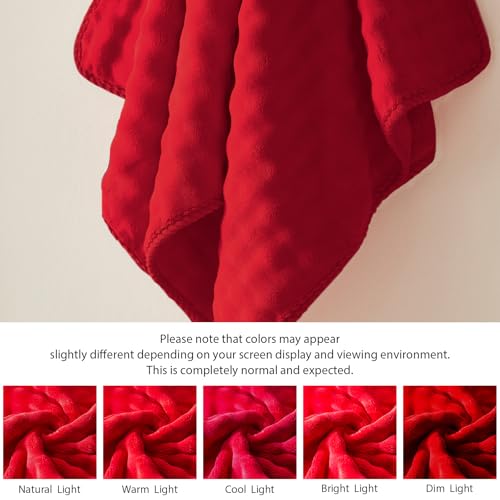 COZYART Lint Free 8 Pcs Bathroom Towels Set Ultra Soft Microfiber Red | Fluffy, Thick, Highly Absorbent, Fast Dry, No Shedding, No Pilling, Fade Resistant, Durable, Long-lasting - color: Red