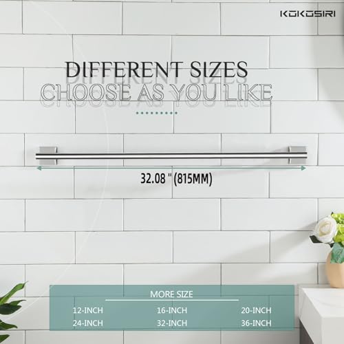 KOKOSIRI 32'' Towel Bar Bathroom Towel Holder for Bath Kitchen Toilet 32 Inch Necklace Holder Chrome Stainless Steel B4005CH-L32 - color: Polished Chrome, size: 32-Inch