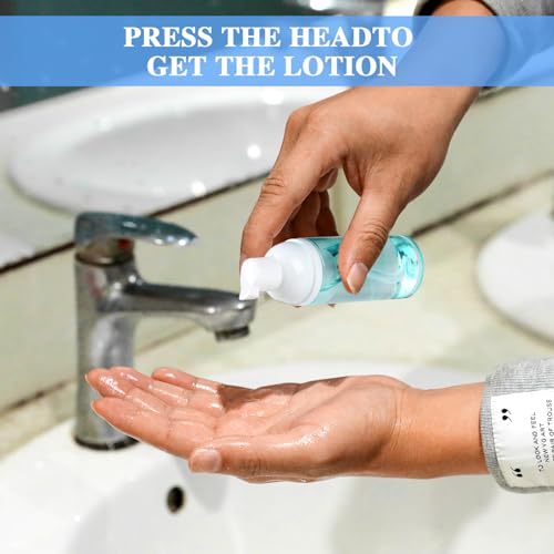 2 Pack Foam Pump Bottle Travel 60 ml/2 oz Small Size Mousse Foam Soap Dispenser Clear Plastic Foaming Soap Dispenser Mini Empty Refillable Pump Containers for Face Wash Lash Shampoo Skin Care