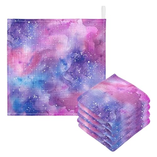 YETTASBIN Galaxy Muslin Baby Hand Washcloths, Soft Cotton Bath Face Towel, 4 Layers Extra Absorbent Feeding Burp Cloth for Newborn Infant, 3 Pack - size: 12 Inch x 3 Pack