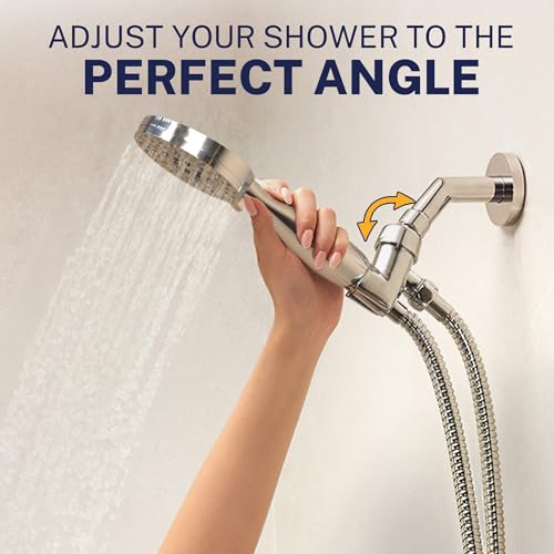 HammerHead Showers® Solid METAL 3-Spray Handheld Shower Head with Long Hose and Holder OIL RUBBED BRONZE - WIDE MASSAGE and MIST Sprays - 1.8 GPM Low Flow Handheld Showerhead -Water Saving Shower Head - color: Oil Rubbed Bronze, size: 1.75 GPM California