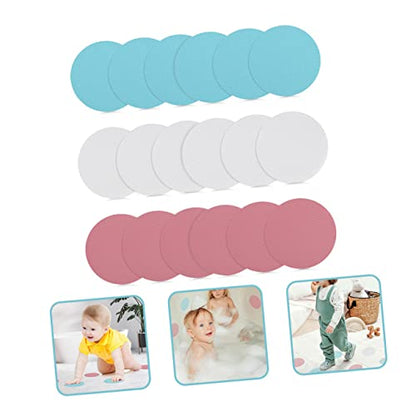 ULTECHNOVO 18Pcs Slip Shower Stickers Bathtub Decals for Safety Peva Adhesive Non Slip Strips Easy Installation for Bathroom Floors Stairs Mixed