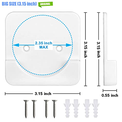4 Pack Adhesive Shower Tension Rod Holder for Tile | Shower Curtain Rod Retainer for Wall Mount | No Drilling | Stick On | White (Shower Curtain Rod Not Included) - color: White 4-PACK