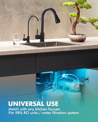 VFAUOSIT Kitchen Faucet with Pull Down Sprayer, Oil-Rubbed Bronze | cUPC and CEC Certified, Lead-Free SUS304 Steel, 3 Spray Modes, 360° Swivel, Fingerprint-Resistant Finish, Ceramic Disc Valve - color: Matte Black-03