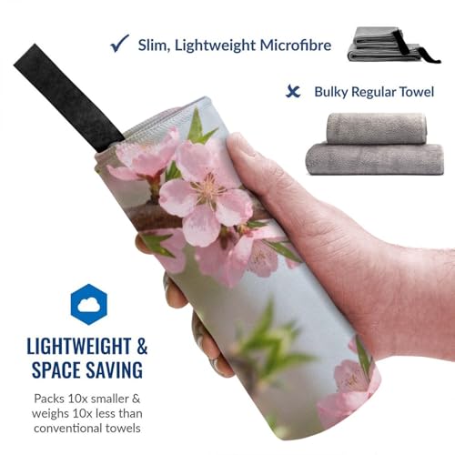 Peach Blossoms Full of Branches Quick Dry Bath Towels - Super Soft Bath Towels for Home, Spa, Gym, Travel - color: Peach Blossoms Full of Branches, size: 31.5"x63"