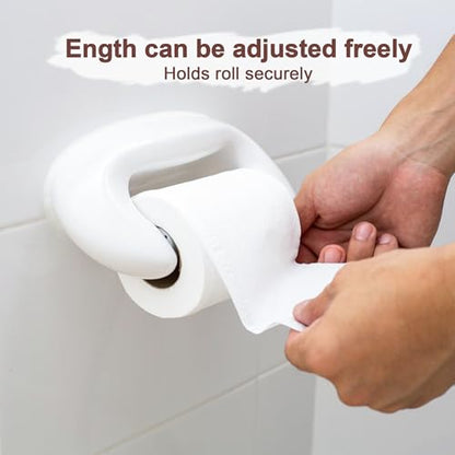 2 PCS Toilet Paper Holder, Replacement Roller for Bathroom, White | Plastic Toilet Paper Holder, Simple Installation, Spring Loaded Roller Replacement for Home