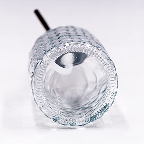 16 oz Diamond Pattern Glass Soap Dispenser, Kitchen and Bathroom Refillable Soap Dispenser with Rust Resistant Stainless Steel Pump for Hand Soap, Lotion Glass Liquid Dispenser(Clear-2pack) - color: Clear-2pack