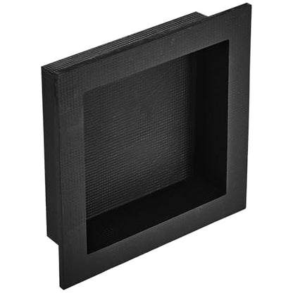 VEVOR Shower Niche,16-Inch Width x 16-Inch Height x 3.5-Inch Depth Single Shelf Organizer,Wall-Inserted Niche Recessed Sealed Protection Modern Soap Storage for Shower Bathroom,Black - size: 16x16''
