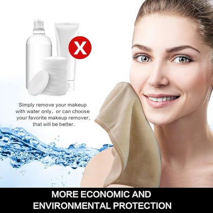 Microfiber Facial Cloths Fast Drying Washcloth 12inch x 12inch Absorbent Face Wash Cloth Soft Makeup Remover Cloths - color: Cream, size: 1 Count (Pack of 20)