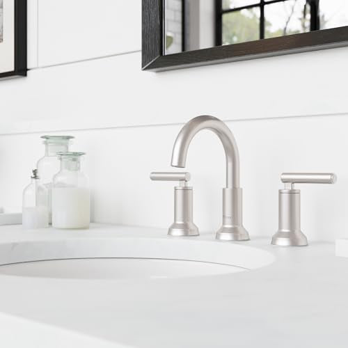 Pfister Capistrano Bathroom Sink Faucet, 8-Inch Widespread, 2-Handle, 3-Hole, NSF Certified, Spot Defense Brushed Nickel Finish, LF049CSOGS | (Pack of 3) - color: Spot Defense Brushed Nickel, size: 3 Pack
