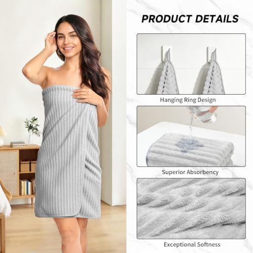 Extra Large Bath Towel Set 10 Piece, XL Bath Towels 35"x67" Oversized Bath Sheets, 280 GSM Microfiber Quick Dry Absorbent Towels, 5 Bath Sheets & 5 Hand Towels (Light Gray) - color: Light Gray, size: Bath towel 35" x 67"+hand towel 30"x13"