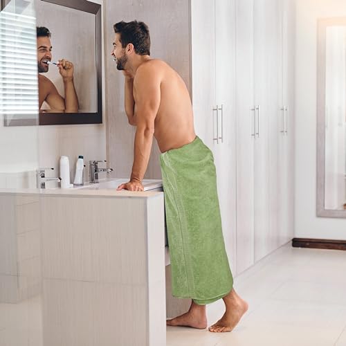 Utopia Towels Jumbo Bath Sheets, 2 Pack, 35x70 in, 600 GSM Cotton, Sage Green - color: Sage Green, size: 2 Piece Bath Sheet
