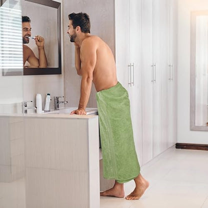 Utopia Towels Jumbo Bath Sheets, 2 Pack, 35x70 in, 600 GSM Cotton, Sage Green - color: Sage Green, size: 2 Piece Bath Sheet