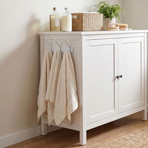 WEBI Coat Rack Wall Mount,Coat Hooks Wall Mounted,Coat Hanger Wall,Hook Rack Rail,3 Hooks for Hanging Coats,Hats,Jacket,Clothes,White - size: 3 Hooks