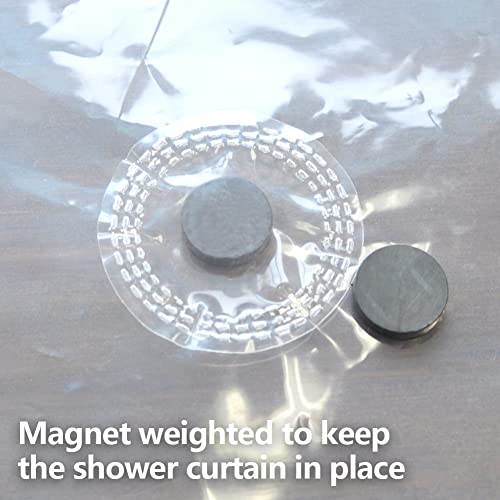 72x84 Extra Long Shower Curtain Liner Clear, Waterproof Heavy Duty | Transparent Plastic PEVA Vinyl Waterproof Inside Tall Shower Liner with 3 Magnets and Rustproof Grommets - color: Clear, size: 72"W x 84"L (Pack of 1)