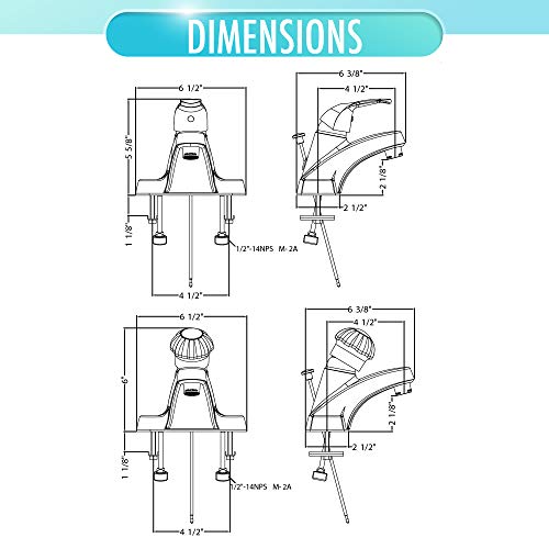 30-B410-AV Single Handle Bathroom Faucet | 1.2 GPM Flow, 3-Hole, Low-Arc Spout, Washerless Cartridge, Metal Construction, Deck Mount, Pop-Up Drain, Vanity Faucet - color: Polished Chrome Single Handle, size: (Pack of 1)