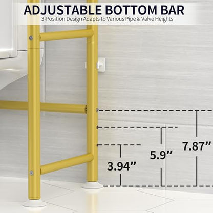 3-Tier Over The Toilet Storage, Freestanding Metal Bathroom Shelves, Space Saver Above The Over Toilet Storage Shelf for Bathroom (Gold) - color: Gold