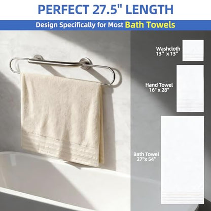 FSA Eligible, Grab Bar for Bathroom with Towel Holder, 31" Towel Rack Wall Mounted, 16" Grab Bars with Towel Rack, Safety Bar for Shower, Grab Bars for Elderly for Wall, Stainless Steel Towel Racks - style: 31 inch wide upgrade