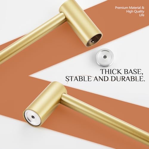 KOKOSIRI Bathroom Towel Bar 16-Inch Single Rail for Bathroom Hardware Hand Towel Holder Hangers Wall Mount Brushed Gold Stainless Steel, B4007BG-L16 - color: Brushed Gold, size: 16-Inch