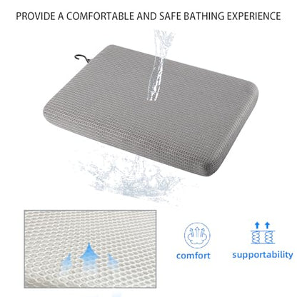 Shower Seat Cushion, Bath Chair Cushion, Bathtub Cushion for Soaking Tub, Non Slip Pad, Shower Safety Mat, Sauna Seat Cushion (Grey) - color: Grey